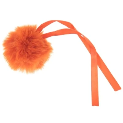 Image of Rust Orange Large 6cm Faux Fur Pom Gift Wrap, Home Decor &amp; Crafts