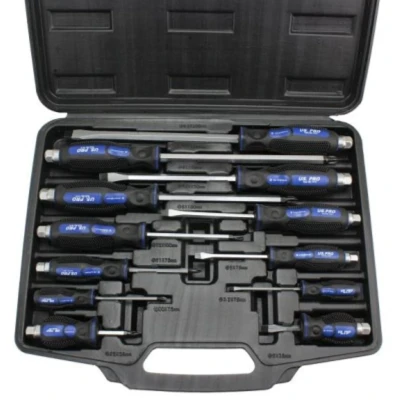 Image of US Pro 12pc Go through Screwdrivers Set, Screw Driver Slotted, Philips B1610