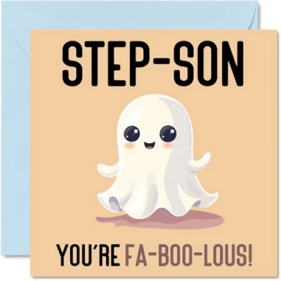 Image of Birthday Cards for Step Son Fa Boo Lous Funny Happy Card from Mum Dad, Gifts, 145mm x Joke Greeting Men Him
