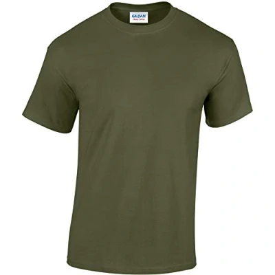Image of Gildan Mens Heavy Cotton Short Sleeve T Shirt (2XL) (Military Green)