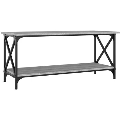 Image of Revera Coffee Table Grey Sonoma 100x45x45 cm Engineered Wood and Iron