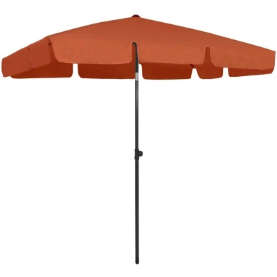 Image of vidaXL Beach Parasol Terracotta 200x125 cm