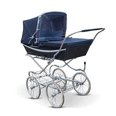 Image of Pram rain and Wind Shield for use with Silver Cross Balmoral Made in The UK from Supersoft Clear PVC