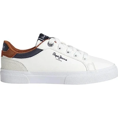 Image of Pepe jeans KENTON COURT B boys&#039;s Children&#039;s Shoes (Trainers) in White