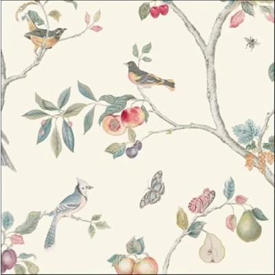 Image of Woodmansterne General Female Open Birthday/Blank Card for Women &#039;Fruit Aviary&#039; by Sanderson Eco Friendly &amp; Recyclable Made in the UK