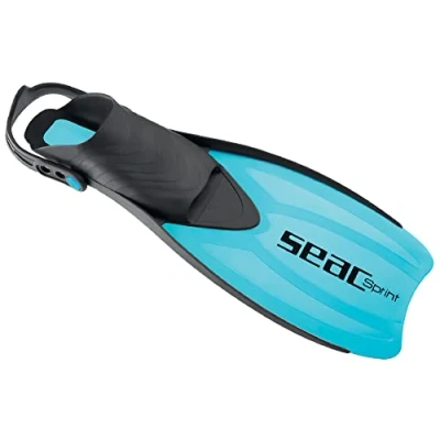 Image of SEAC Children&#039;s Sprint Snorkelling Fins with Adjustable Strap, blue, XXS XS UK