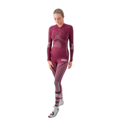 Image of X BIONIC Energy Accumulator Women&#039;s T Shirt, Plum/Pearl Grey