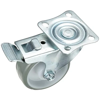 Image of Metafranc Swivel Castor Diameter 75 mm Lock 70 x 59 Plate Polyurethane Wheel Soft Tread Roller Bearings kg Load Capacity/Transport Castor/Furniture Castor/Heavy Duty / 802930
