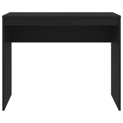 Image of vidaXL Modern Desk Black Engineered Wood Durable &amp; Compact Design Ideal for Offices, Dorms, Homes Can Be Used as Console Table