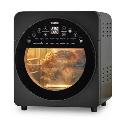 Image of Tower Vortx XL 14.5L 5 in 1 Digital Air Fryer Oven with Rotisserie Black