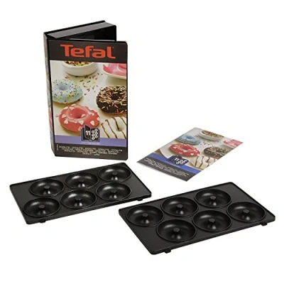 Image of Tefal XA801112 Donut Plates Set, Non Stick, Snack Time, Accessory, Collection, Black