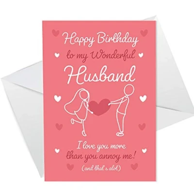 Image of Funny Birthday Card For Husband Rude Him Men Keepsake