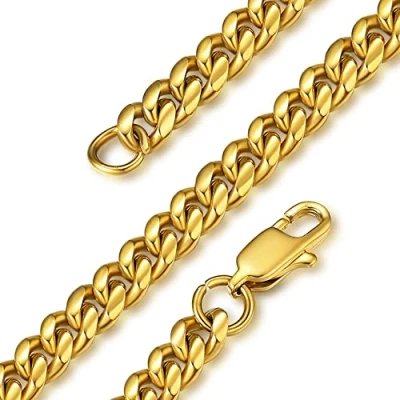 Image of GOLDCHIC JEWELRY 6mm Cuban Link Chain, Gold Chain Necklace for Men