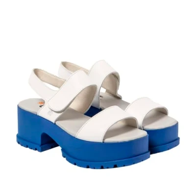 Image of ART Women&#039;s 1829 Manchester Sandal, Nappa White Blue, 9 UK