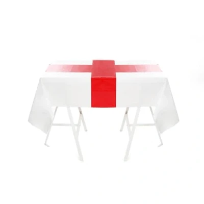 Image of St George Tablecloth England Flag Plastic Table Cover George&#039;s Day Party World Cup Tableware Decoration
