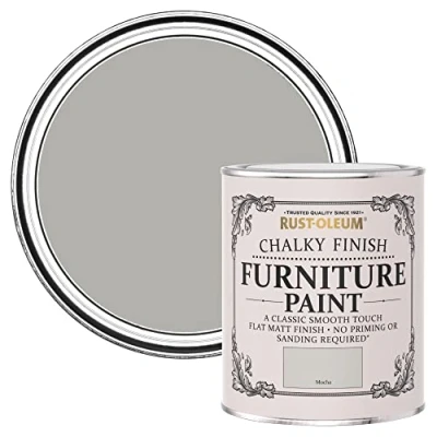 Image of Rust Oleum Grey Upcycled Furniture Paint in Chalky Finish Mocha 750ml