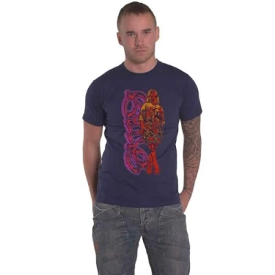 Image of Billie Eilish T Shirt Neon Logo &amp; Official Unisex Navy Blue XXL