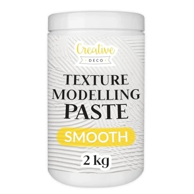Image of Creative Deco Modelling Paste Smooth 2 kg White Fine Texture Acrylic Paint Structural Medium for Art Project, DIY, 3D Effect, Structure,