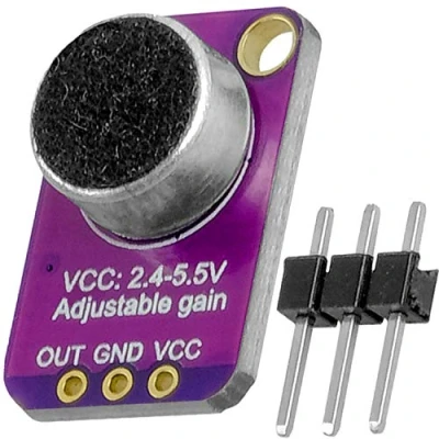 Image of AZDelivery MAX4466 GY Electric Microphone Amplifier Preamp Module, compatible with Raspberry Pi and Arduino including E Book! (Pack of 3)