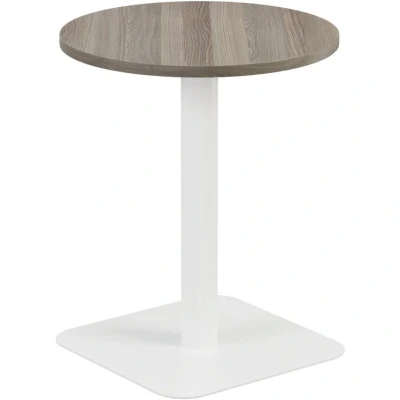 Image of Vivace 600mm Mid Table Grey Oak Top and White Legs Ref CH2684WHGO