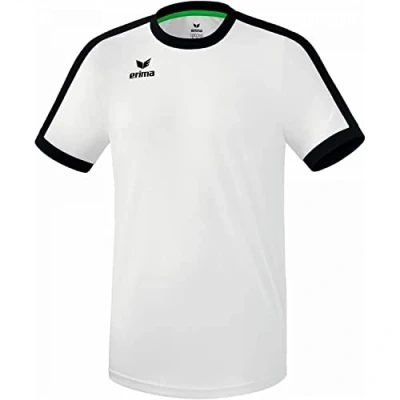 Image of Erima Men&#039;s Retro Star T Shirt, Mens, 3132121, White/Black, L