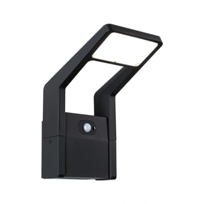 Image of Paulmann LED outdoor wall light Juntea, aluminium, anthracite, sensor
