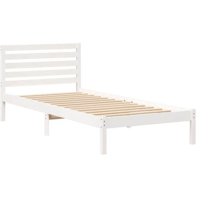 Image of vidaXL with Headboard White 90 x 210 cm Solid pine wood