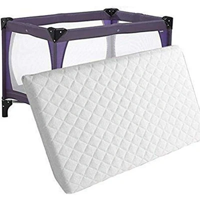 Image of New Baby Travel Cot Bed Mattress Quilted Breathable For Graco Redkite And Mamas &amp; Papas 95 x 65 5 cm poly cotton cover Nursery