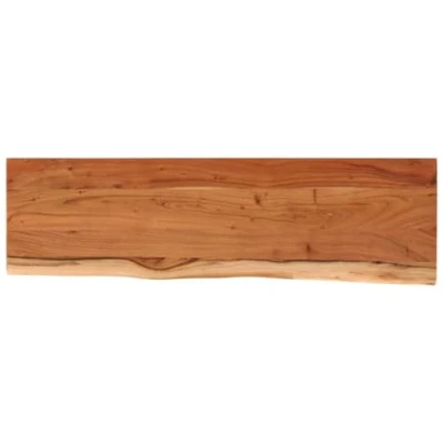 Image of vidaXL Solid Acacia Wood Wall Shelf Versatile Storage and Display Unit Rustic Live Edge Design 70x20x2.5 cm