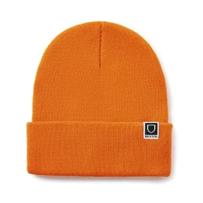 Image of Brixton Unisex Adult Harbor BETA Watch Cap Beanie Hat, Athletic ORANGE, O/S
