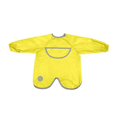 Image of b.box Smock Bib Waterproof Cover All which Tucks into its Own Pouch (Lemon Sherbet)