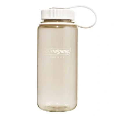 Image of Nalgene Sustain Tritan BPA Free Water Bottle Made with Material Derived from 50% Plastic Waste, 16 OZ, Wide Mouth, Cotton [Color may vary]