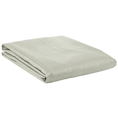 Image of Emma Barclay Chequers Jacquard Table Cloth in Silver 63&quot; (160cm) Round