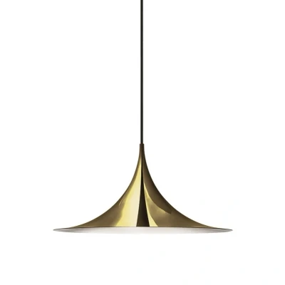 Image of GUBI Semi pendant light, Ø 60 cm, shiny brass