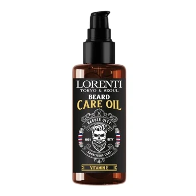 Image of Lorenti Beard Oil Pump Bottle 100 ml Men Morocco Argan &amp; Vitamin E Soften