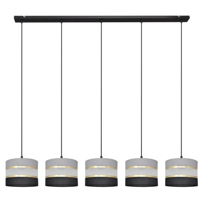 Image of Helen Straight Bar Pendant Ceiling Light Black, Gold, Grey 115cm