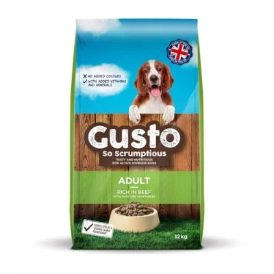 Image of Gusto Complete Adult Working Dog Beef and Veg, 12 kg