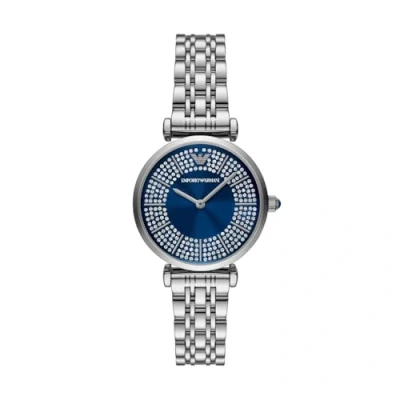 Image of Emporio Armani T bar WoMens Silver Watch AR11627 Stainless Steel (archived) One Size