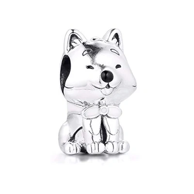 Image of PANDOCCI 2020 Summer Japanese Akita Inu Dog Bead 925 Silver DIY Fits for Original Pandora Bracelets Charm Fashion Jewelry