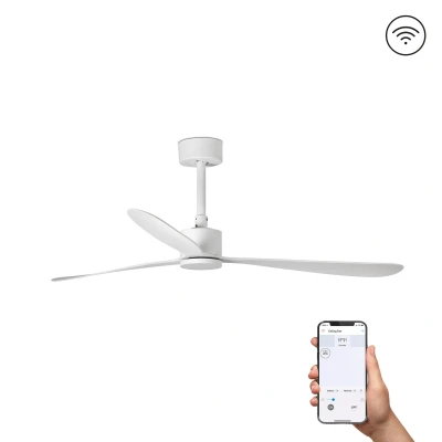 Image of Amelia Large 3 Blade Matt White Wiz Smart System