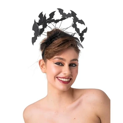 Image of Wicked Costumes Adult Deluxe Vampire Bat Headband Fancy Dress Accessory