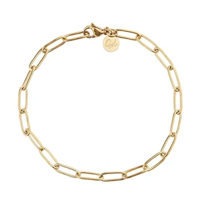 Image of GD GOOD.designs EST. 2015 Link Bracelet Ladies in Gold Waterproof Fine Stainless Steel I Size Adjustable Chain