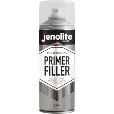 Image of JENOLITE Primer Filler Spray Paint GREY High Fill Multi Surface Fills Small Dents &amp; Scratches Perfect For Car Bodywork, 3D Printer Models More 400ml