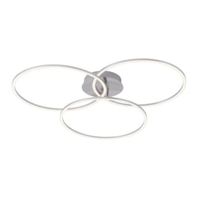 Image of JUST LIGHT. Ivanka LED ceiling light, three rings, steel