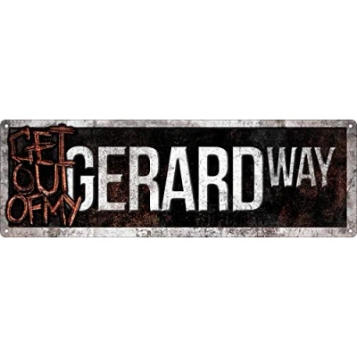 Image of Grindstore Get Out Of My Gerard Way Slim Tin Sign 30.5x10.1cm