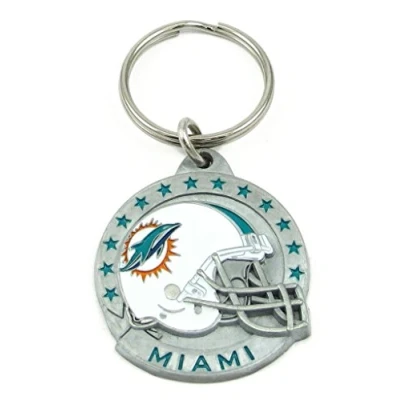 Image of Siskiyou NFL Sports Fan Shop Miami Dolphins Carved Metal Key Chain One Size Team Color