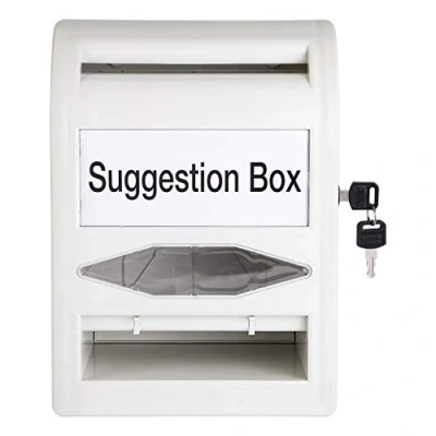 Image of Amazon Basics ABS Ballot Box With Lock and Key, Non clear