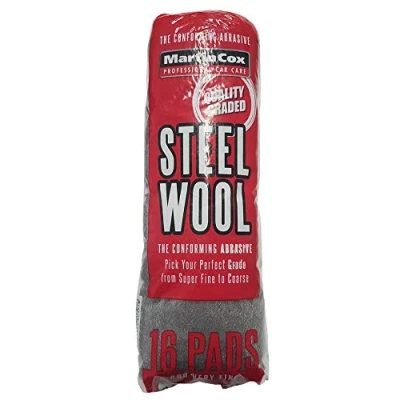 Image of 16x Steel Wool Grade 00 Martin Cox Wire Pads for Cleaning, Finishing and Polishing Metal, Wood Automotive Bodywork