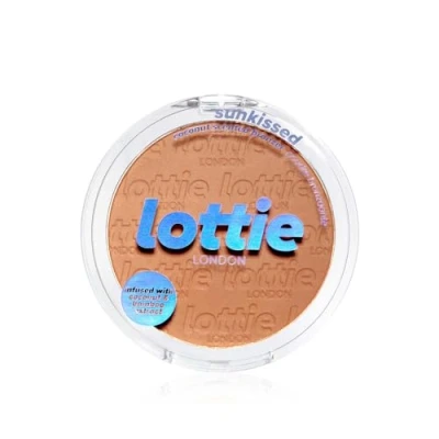 Image of Lottie London Sunkissed bronzer in Suncatcher, Infused with bamboo extract and Vitamin E this skin loving adds a buildable warm bronze for defined finish