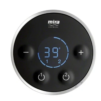 Image of Mira 1.1796.007 Black / Chrome Platinum Dual Remote Controller, Shower